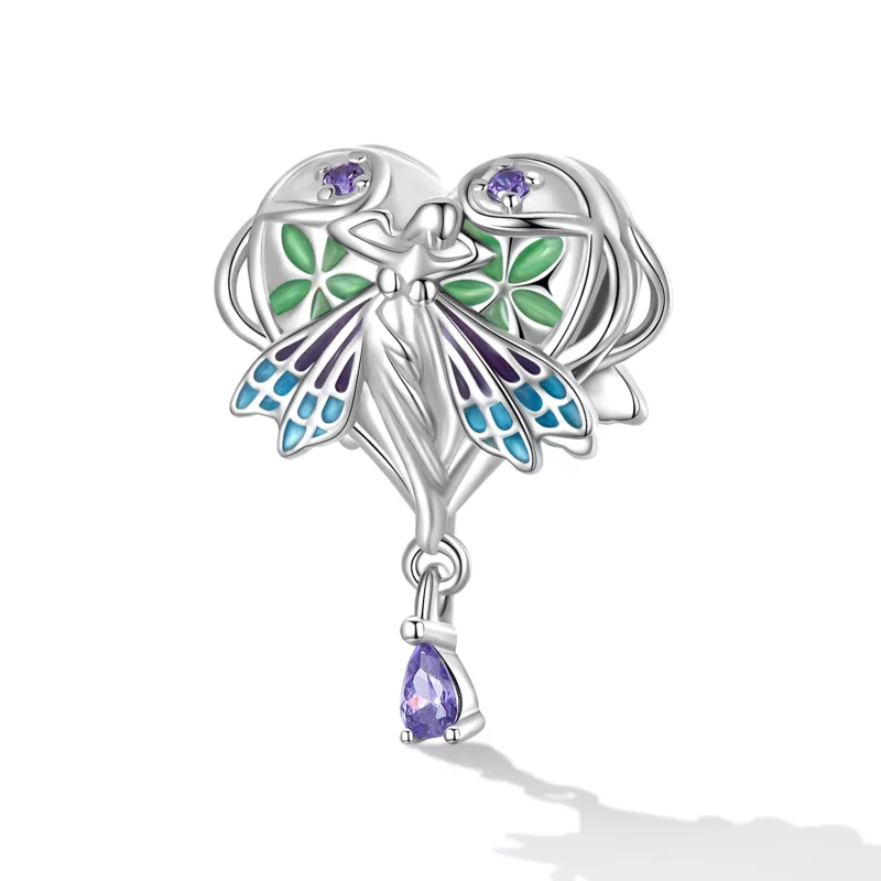 (imagen para) Charm de estilo Pandora con angelito del amor - SCC2296 - Ver 2