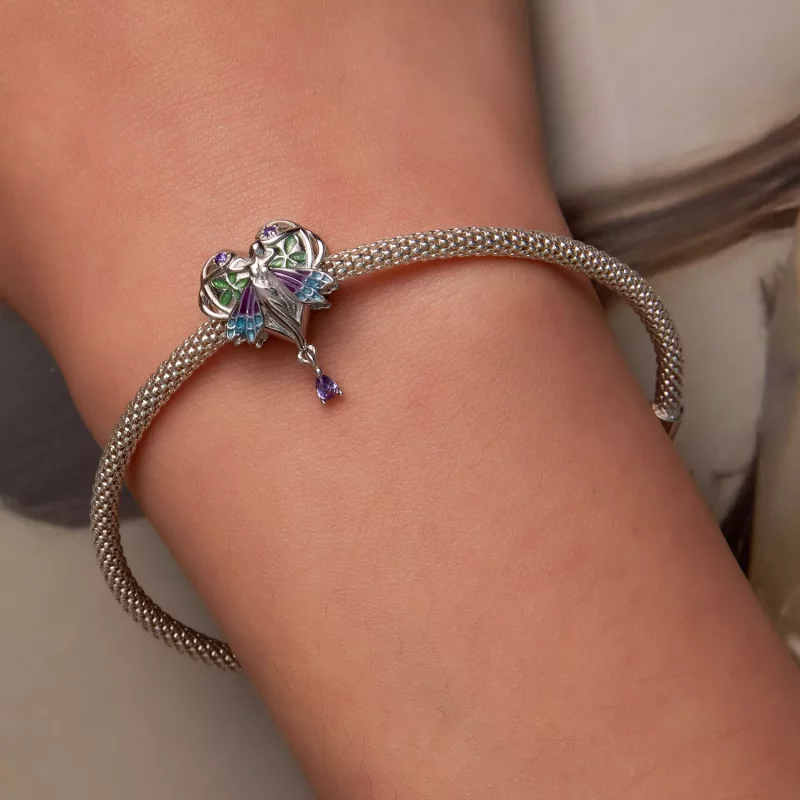 (imagen para) Charm de estilo Pandora con angelito del amor - SCC2296 - Ver 6
