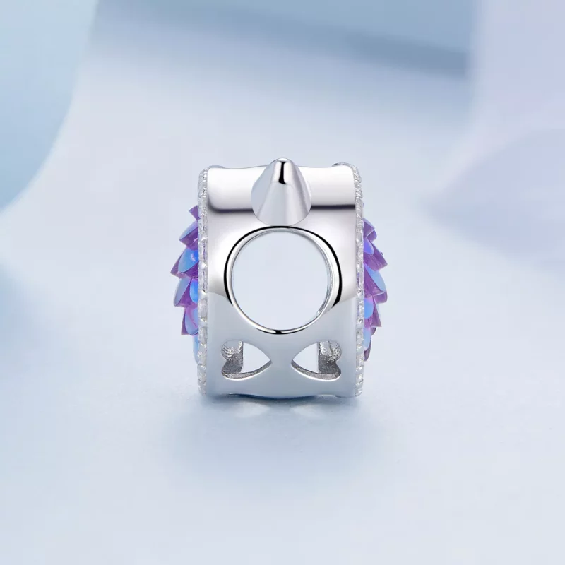 (imagen para) Charm de Estilo Pandora con cabeza de gato y escamas de pez - BSC703 - Ver 3