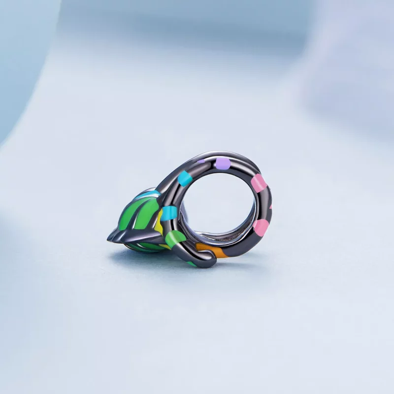 (imagen para) Charm de estilo Pandora con camaleón - BSC694 - Ver 3