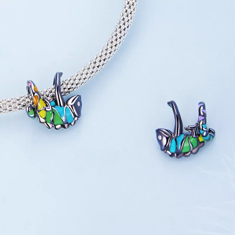 (imagen para) Charm de estilo Pandora con camaleón - BSC694 - Ver 4