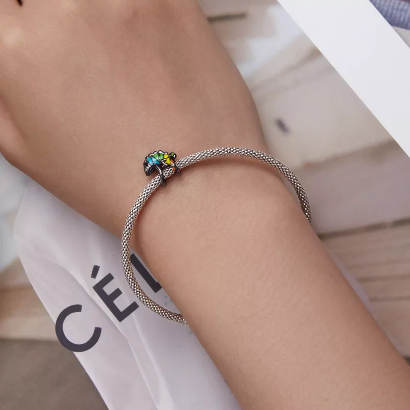 (imagen para) Charm de estilo Pandora con camaleón - BSC694 - Ver 6