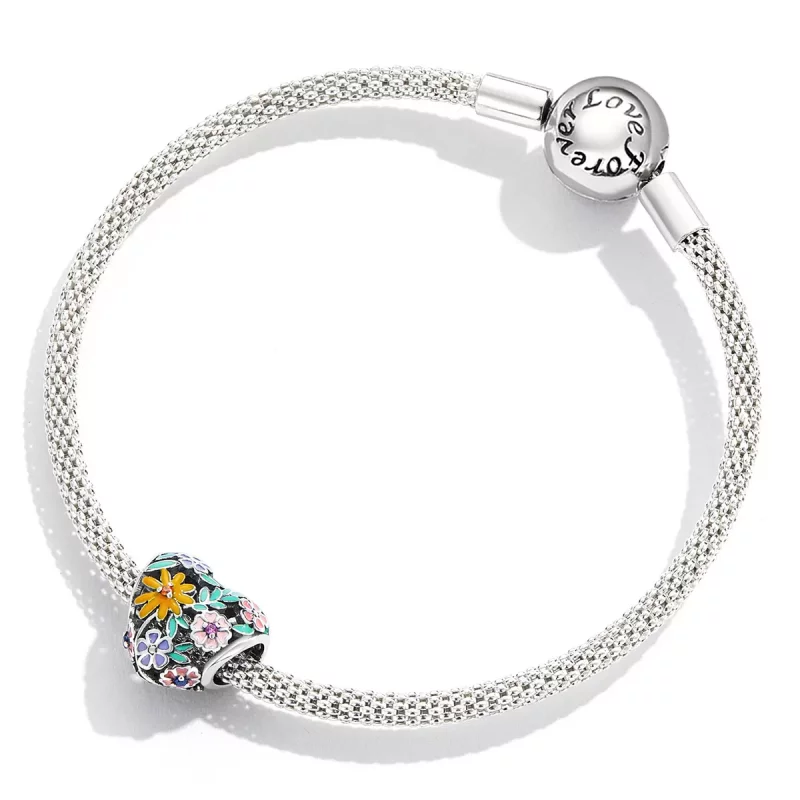 (imagen para) Charm de Estilo Pandora con Corazón de Flor - BSC590 - Ver 4