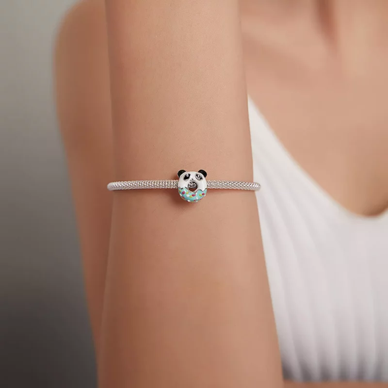 (imagen para) Charm de estilo Pandora con diseño de donas panda - SCC1875 - Ver 5