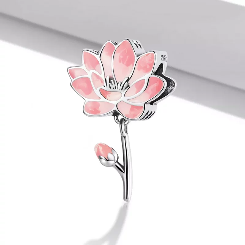 (imagen para) Charm de estilo Pandora con diseño de loto fresco - SCC2157 - Ver 2