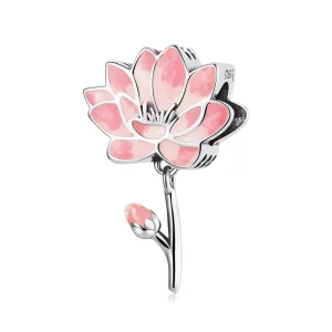Charm de estilo Pandora con diseño de loto fresco - SCC2157 (imagen para) Charm de estilo Pandora con diseño de loto fresco - SCC2157