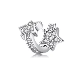 (imagen para) Charm de estilo Pandora con estrellas de plata que se fechan entre sí - SCC1244