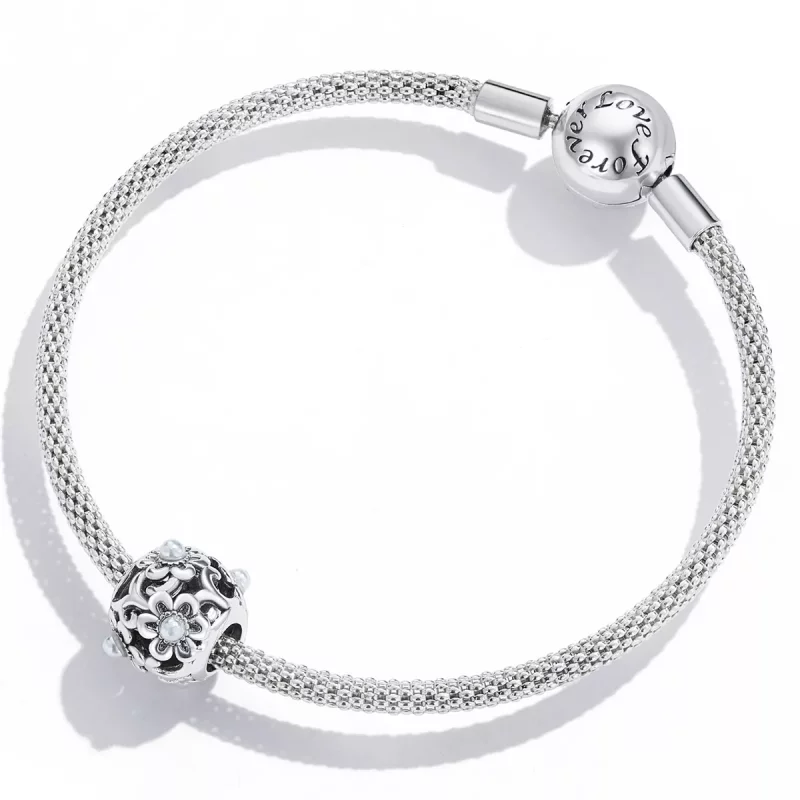 (imagen para) Charm de Estilo Pandora con Flores Clásicas - SCC2182 - Ver 4