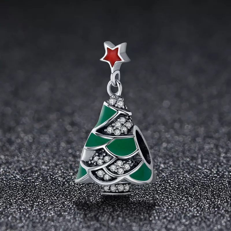 (imagen para) Charm de estilo Pandora con forma de árbol de Navidad - SCC307 - Ver 2