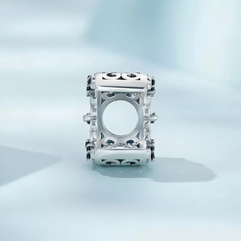 (imagen para) Charm de estilo Pandora con luna nocturna oscura - SCC2370 - Ver 3