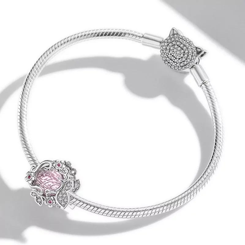 (imagen para) Charm de estilo Pandora con mariposas volando - BSC552 - Ver 3