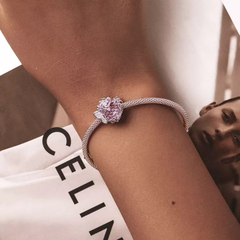 (imagen para) Charm de estilo Pandora con mariposas volando - BSC552 - Ver 5