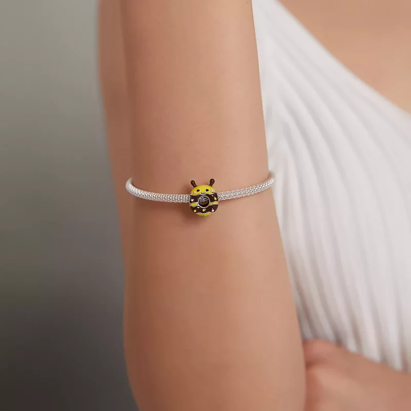 (imagen para) Charm de estilo Pandora con pequeños encantos de abejitas donuts - SCC1878 - Ver 5