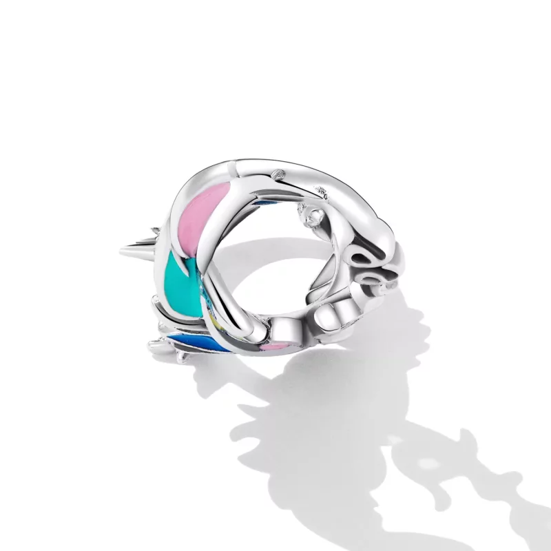 (imagen para) Charm de estilo Pandora con pluma y símbolo infinito - SCC2322 - Ver 3
