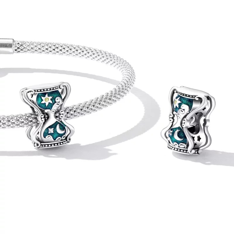 (imagen para) Charm de estilo Pandora con reloj de arena y sol y luna - SCC2265 - Ver 5