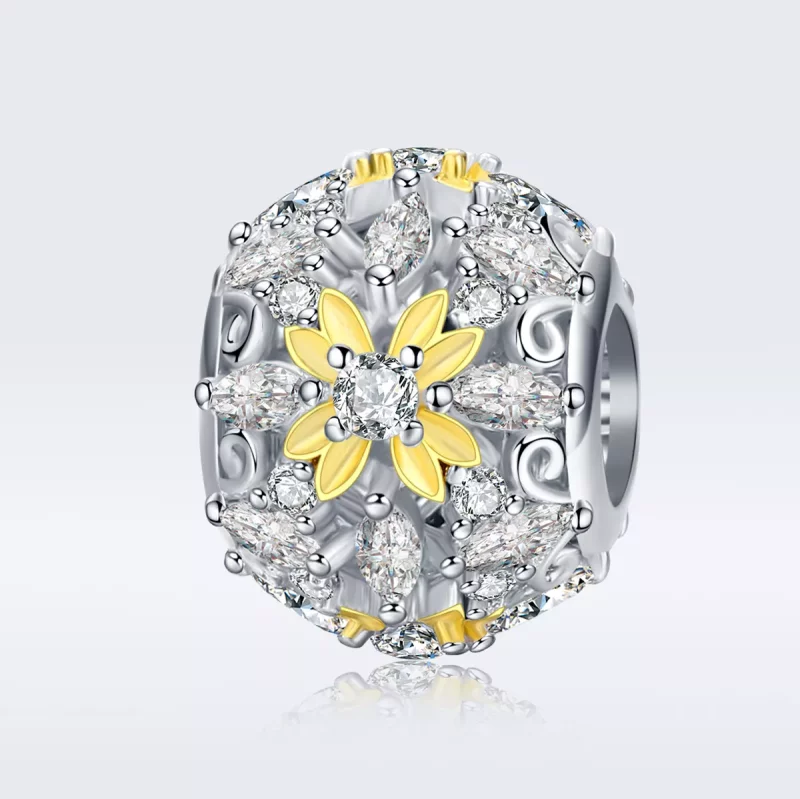 (imagen para) Charm de estilo Pandora de dos tonos, brillo de vida - SCC1333 - Ver 5