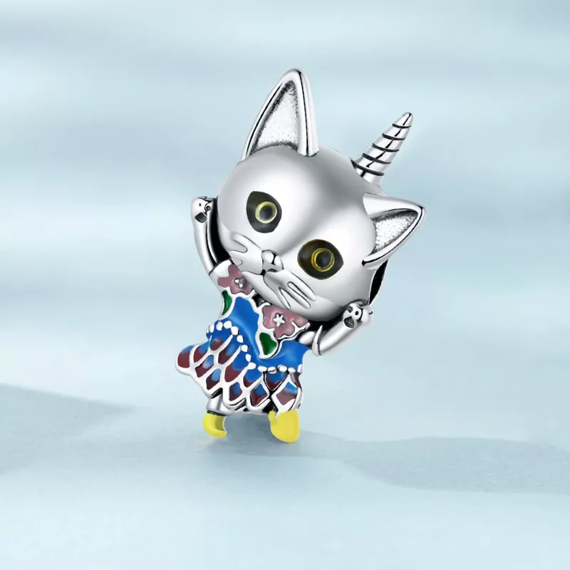 (imagen para) Charm de Estilo Pandora de Gato Raro - SCC2378 - Ver 2