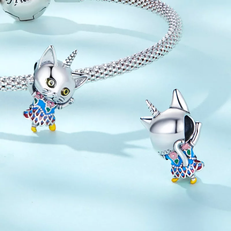 (imagen para) Charm de Estilo Pandora de Gato Raro - SCC2378 - Ver 4