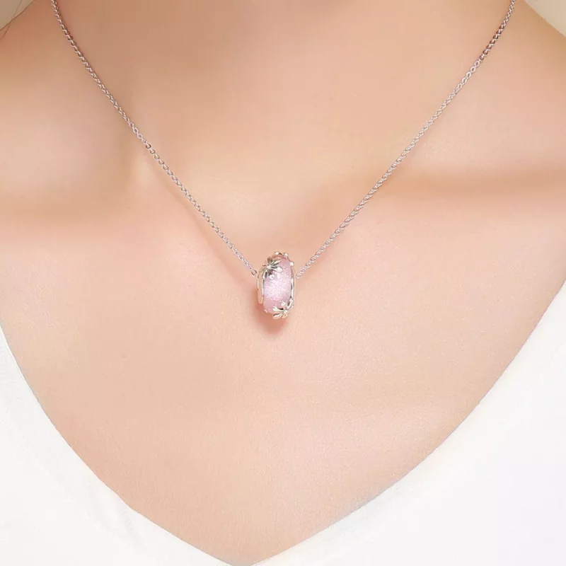 (imagen para) Charm de estilo Pandora de plata con flores de primavera - SCC860 - Ver 5