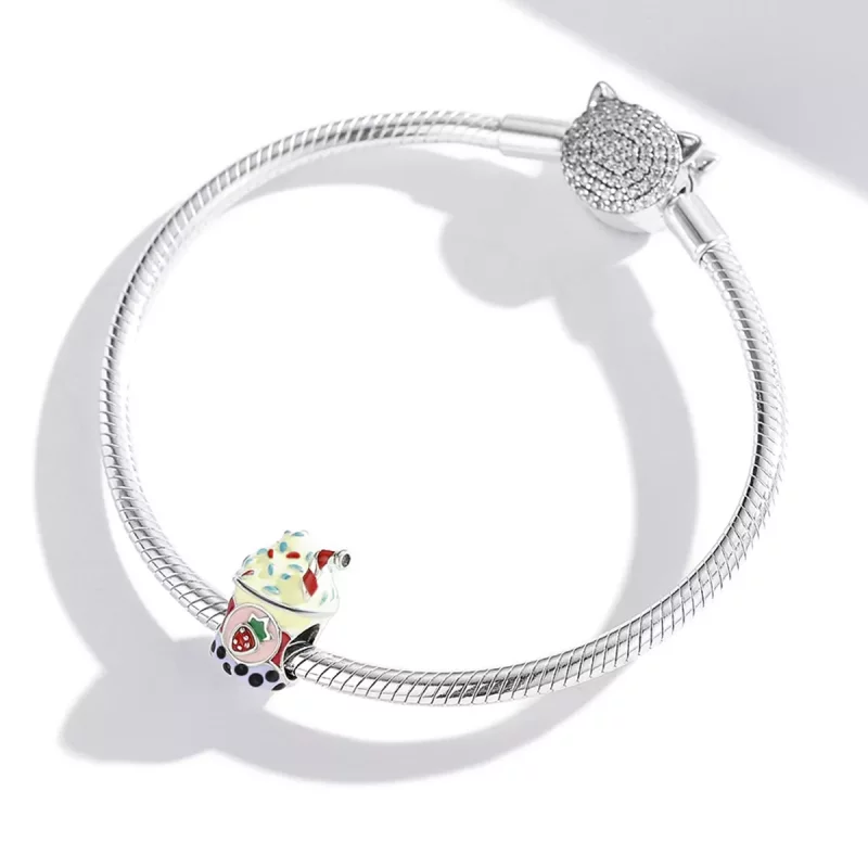 (imagen para) Charm de estilo Pandora de Té con Leche de Helado - SCC1947 - Ver 4