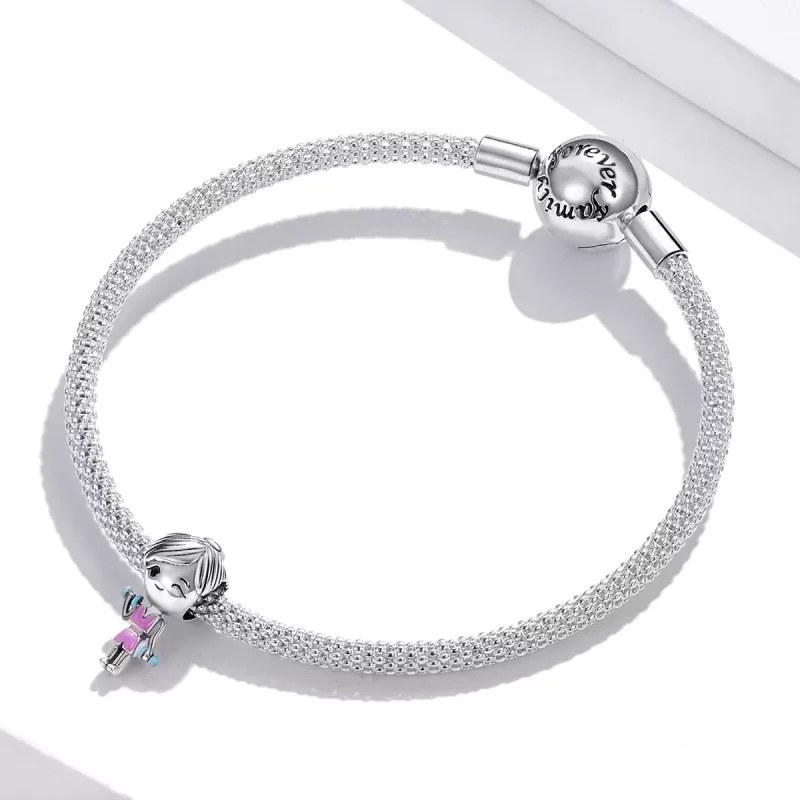 (imagen para) Charm de estilo Pandora de una chica fitness - BSC488 - Ver 3