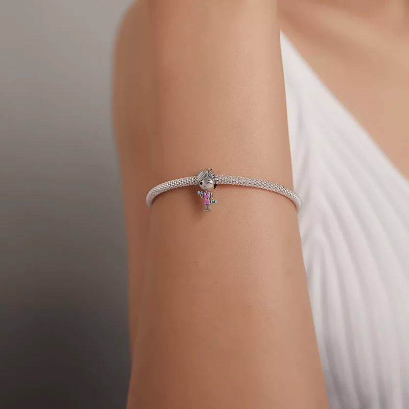 (imagen para) Charm de estilo Pandora de una chica fitness - BSC488 - Ver 5