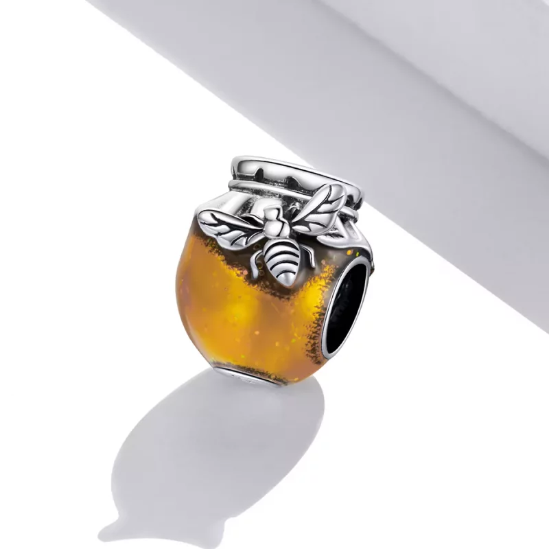 (imagen para) Charm de estilo Pandora en forma de tarro de miel - SCC1914 - Ver 2