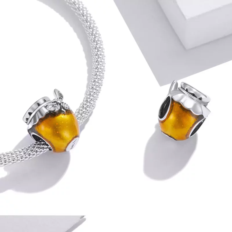 (imagen para) Charm de estilo Pandora en forma de tarro de miel - SCC1914 - Ver 4
