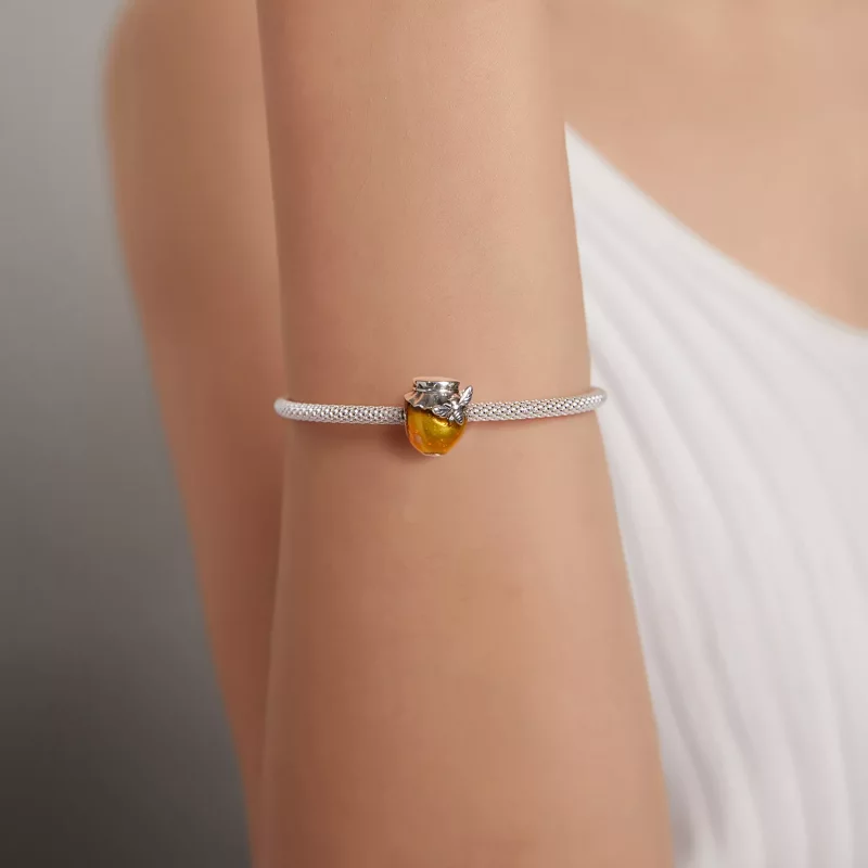 (imagen para) Charm de estilo Pandora en forma de tarro de miel - SCC1914 - Ver 5