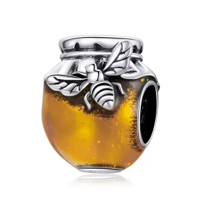 (imagen para) Charm de estilo Pandora en forma de tarro de miel - SCC1914