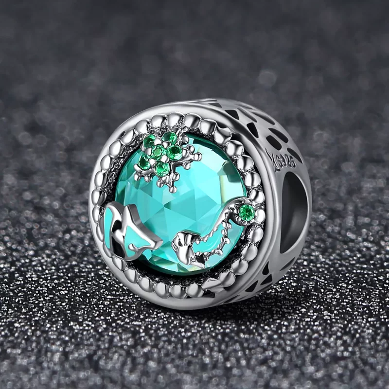 (imagen para) Charm de Estilo Pandora en Plata con Brillantes Estrellas - SCC246 - Ver 3