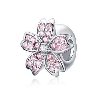 (imagen para) Charm de estilo Pandora en plata con diseño de Sakura - SCC1291