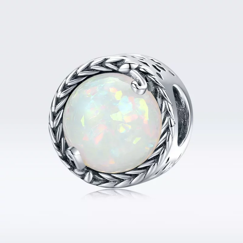 (imagen para) Charm de estilo Pandora en plata con diseño de vid simple - SCC1576 - Ver 5