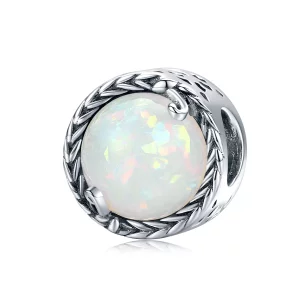 Charm de estilo Pandora en plata con diseño de vid simple - SCC1576 (imagen para) Charm de estilo Pandora en plata con diseño de vid simple - SCC1576