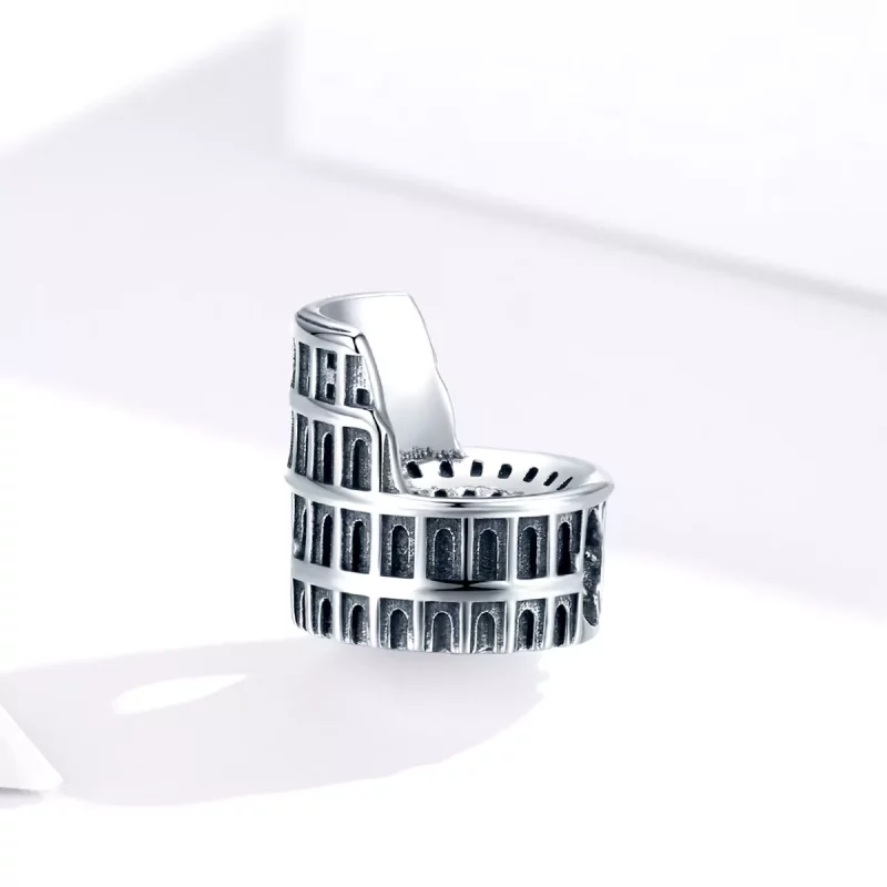 (imagen para) Charm de estilo Pandora en plata con el diseño del Coliseo - SCC1543 - Ver 4