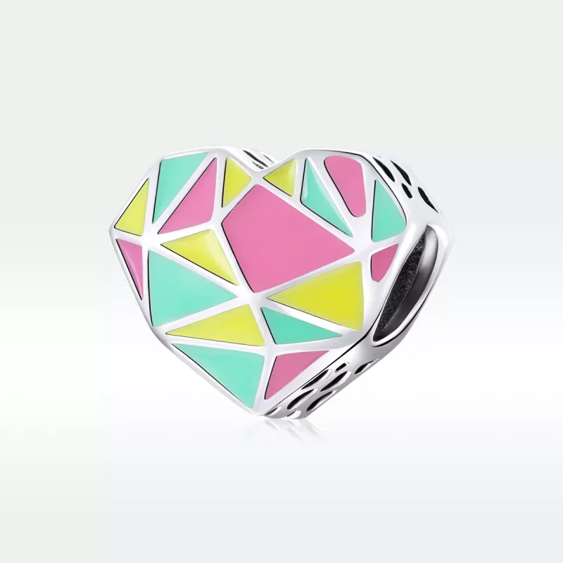 (imagen para) Charm de Estilo Pandora en Plata con Patrones Geométricos - SCC1761 - Ver 5