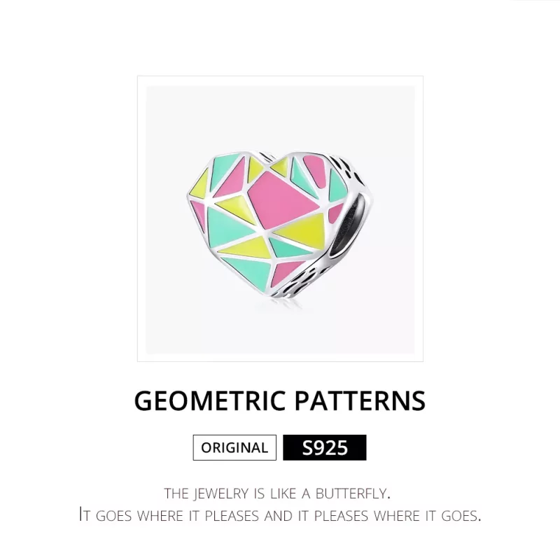 (imagen para) Charm de Estilo Pandora en Plata con Patrones Geométricos - SCC1761 - Ver 6