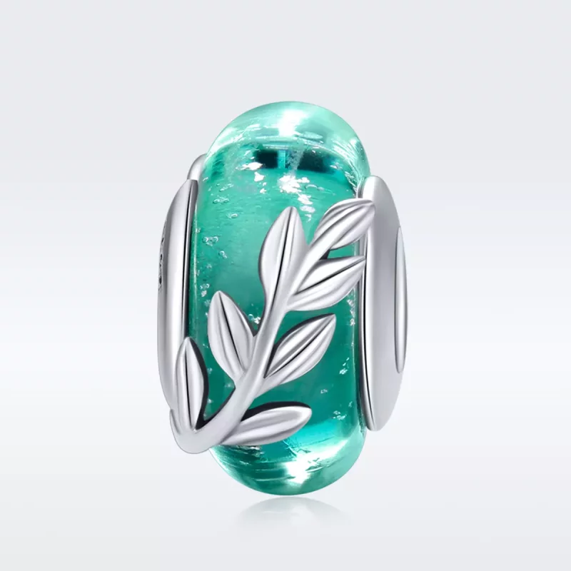(imagen para) Charm de estilo Pandora en plata con ramas de verano - SCC863 - Ver 3