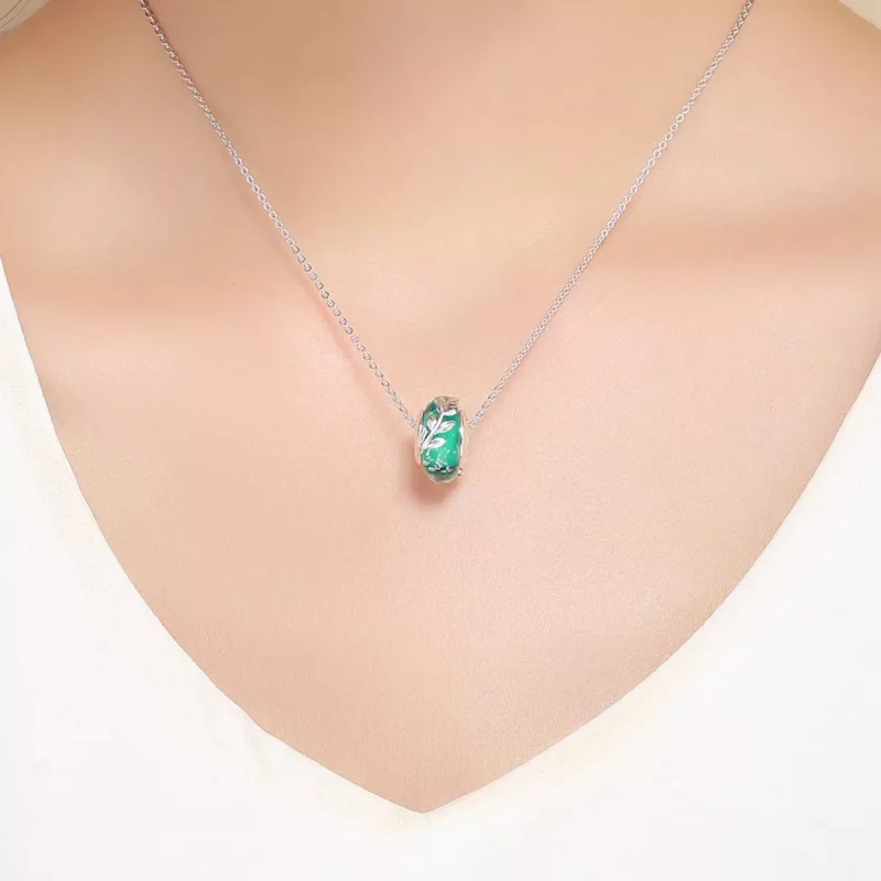 (imagen para) Charm de estilo Pandora en plata con ramas de verano - SCC863 - Ver 5