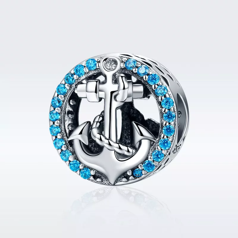 (imagen para) Charm de estilo Pandora en plata para viaje al océano - SCC148 - Ver 2