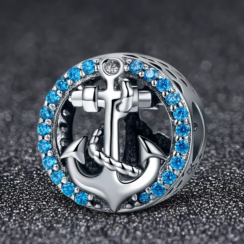 (imagen para) Charm de estilo Pandora en plata para viaje al océano - SCC148 - Ver 3