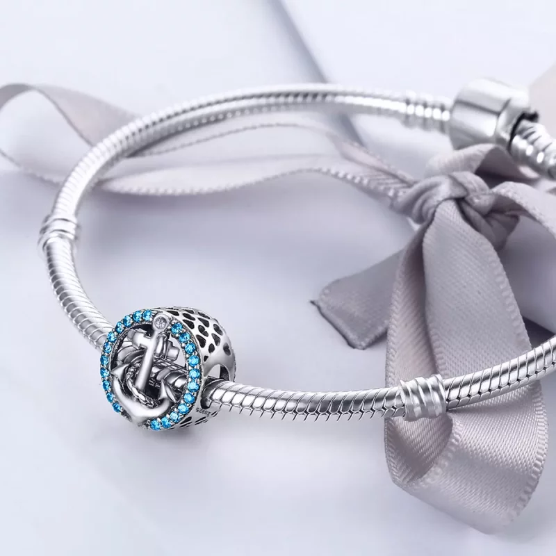 (imagen para) Charm de estilo Pandora en plata para viaje al océano - SCC148 - Ver 6
