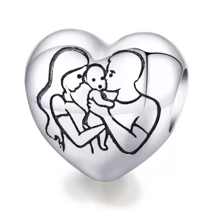 Charm de Estilo Pandora para la Familia - BSC494 (imagen para) Charm de Estilo Pandora para la Familia - BSC494