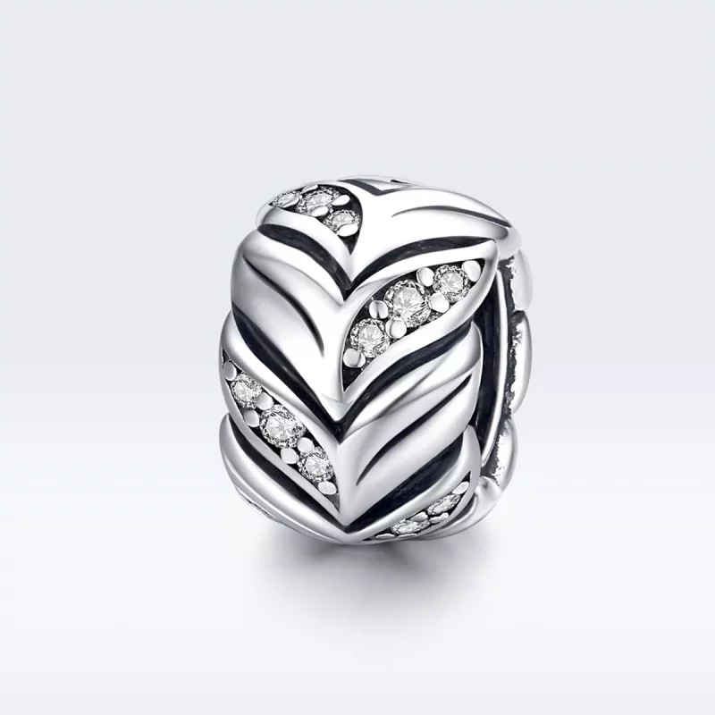(imagen para) Charm de estilo Pandora plateado con brillo de espigas de trigo - SCC1614 - Ver 5