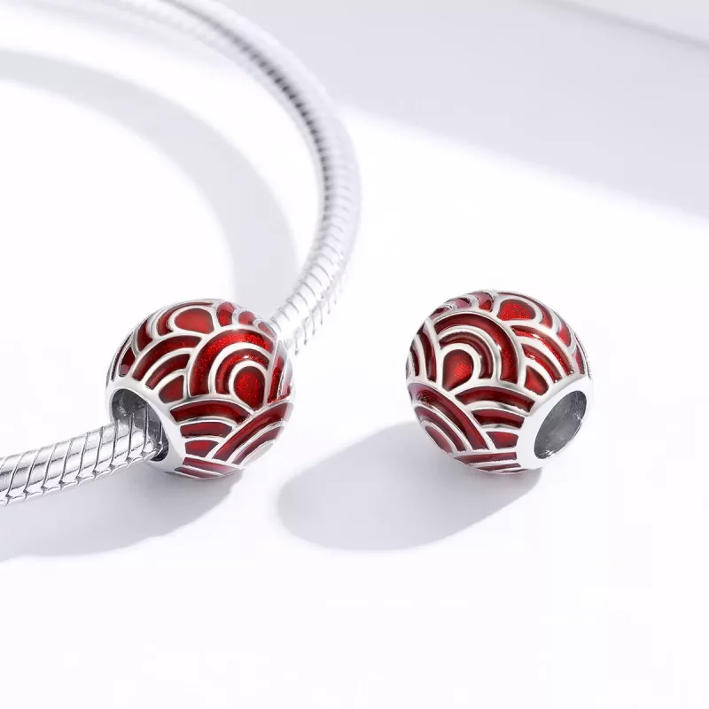 (imagen para) Charm de estilo Pandora plateado y colorido - BSC133 - Ver 2