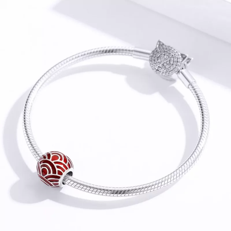 (imagen para) Charm de estilo Pandora plateado y colorido - BSC133 - Ver 4