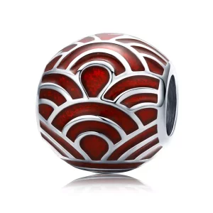 (imagen para) Charm de estilo Pandora plateado y colorido - BSC133