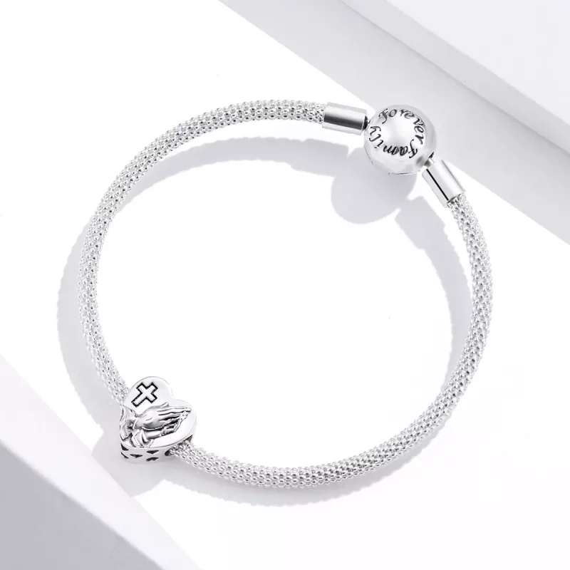 (imagen para) Charm de fe en plata estilo Pandora - BSC317 - Ver 4