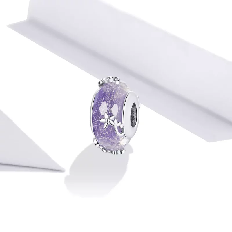 (imagen para) Charm de Flor de Plata al Estilo Pandora - SCC1797 - Ver 2