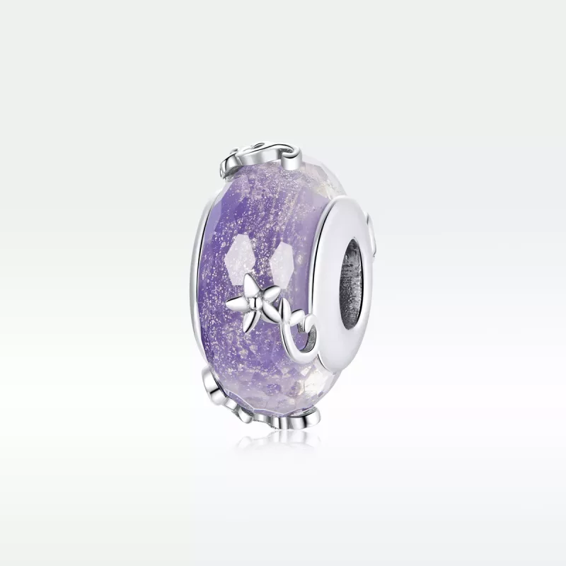 (imagen para) Charm de Flor de Plata al Estilo Pandora - SCC1797 - Ver 5